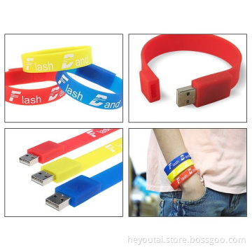 Large Quantity Factory Cheap USB Flash Drive Wrist Band Bracelet 1GB 2GB 4GB 8GB